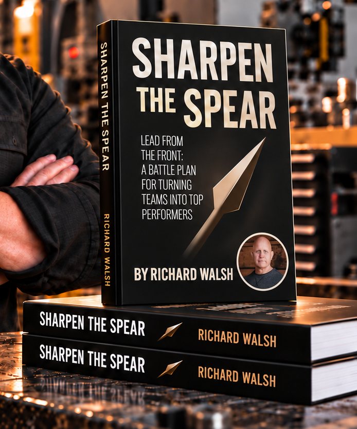 Sharpen the Spear: Lead from the Front, a battle plan for turning teams into top performers, by Richard Walsh